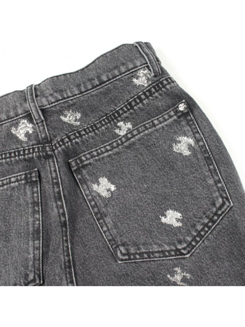 Chanel Denim Pants CC Logo Cotton - Picture 8 of 8